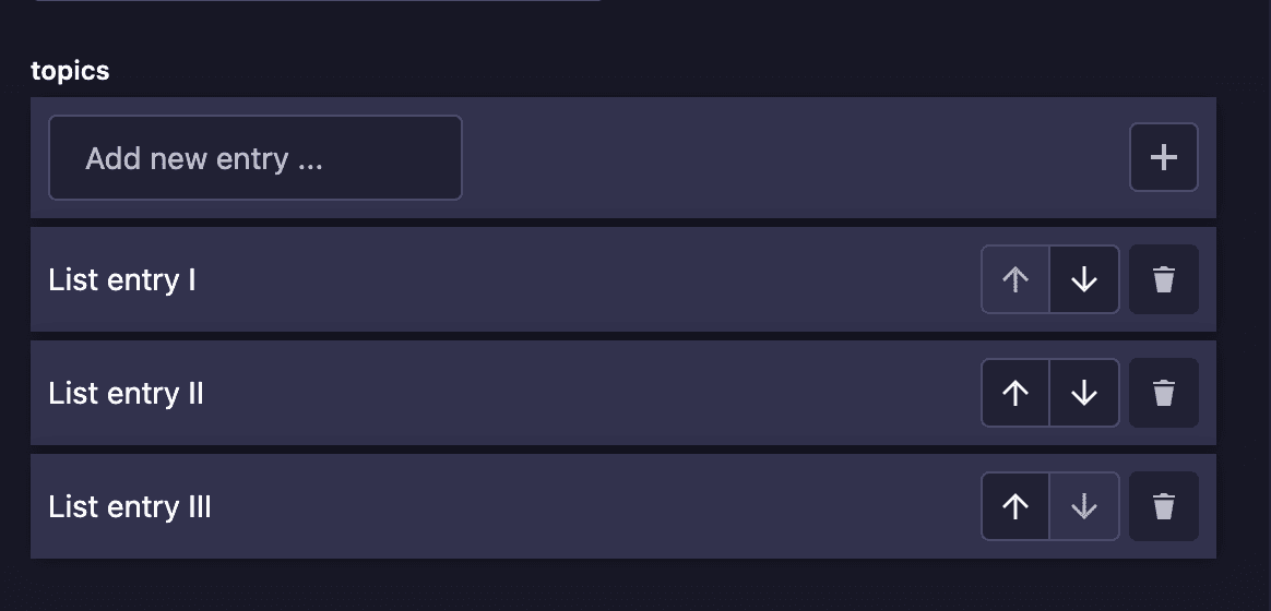 thumbnail for List custom field