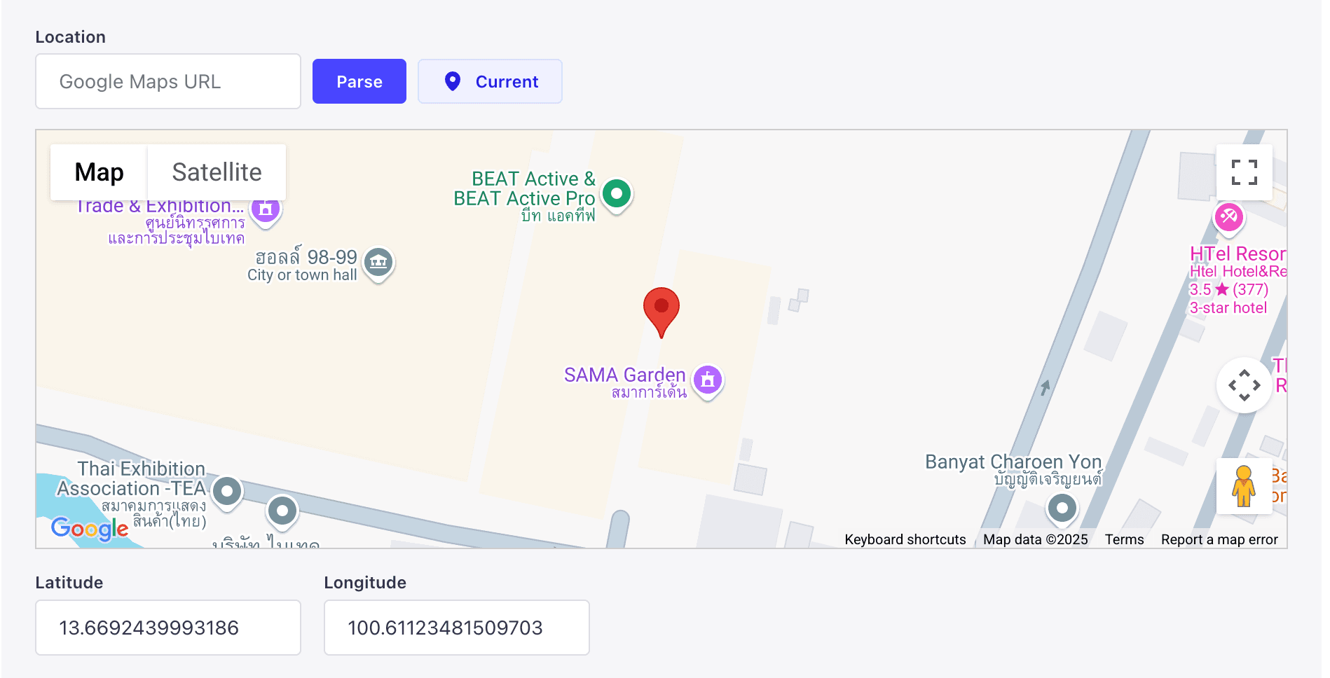 thumbnail for Google Map Field