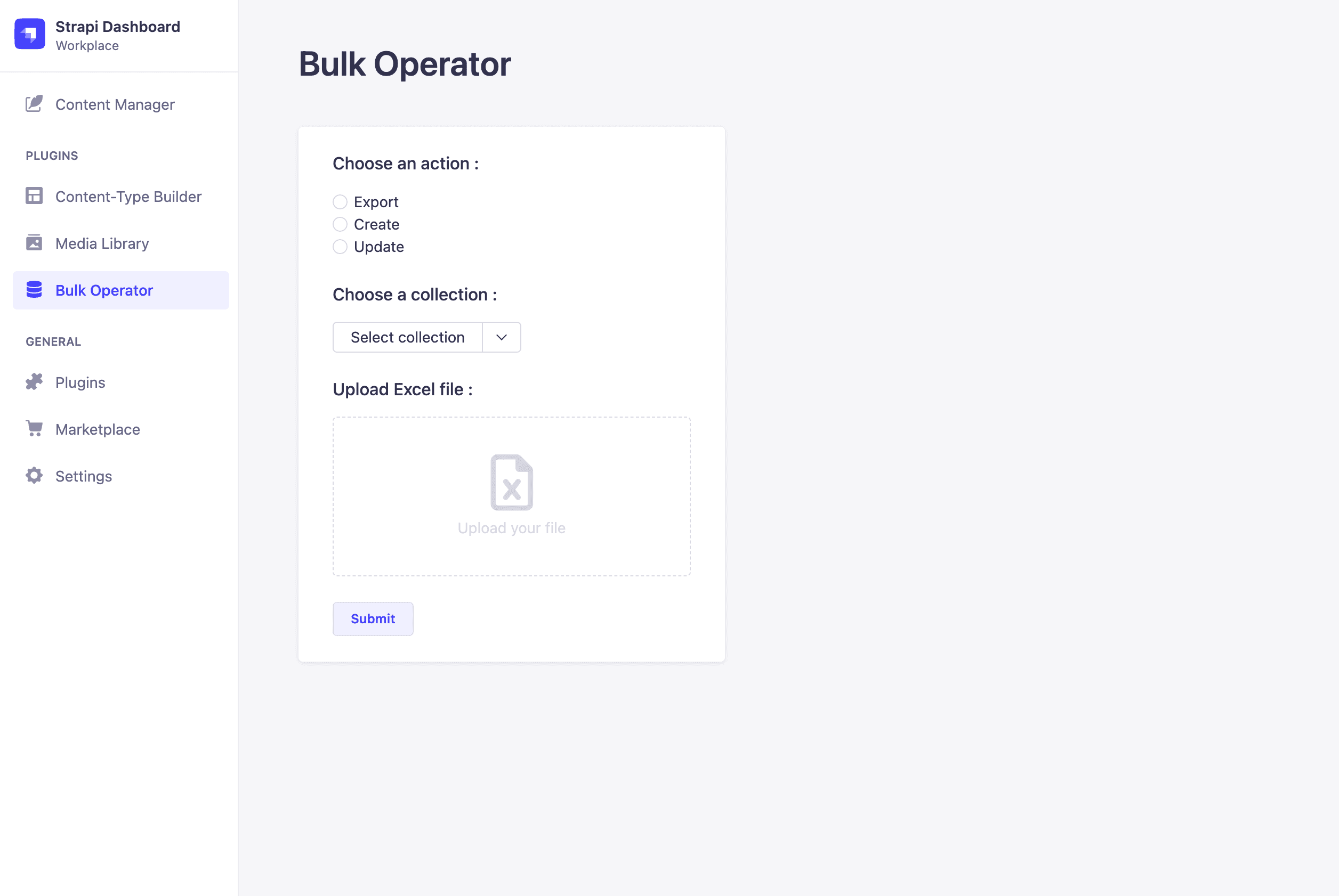 thumbnail for Strapi bulk operator